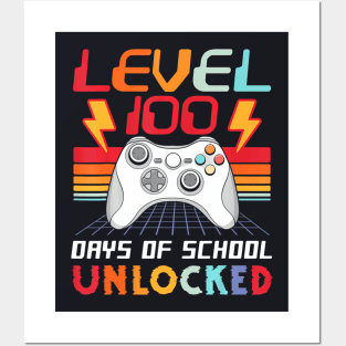 100Th Day Video Gamer 100 Days Of School Unlocked Posters and Art